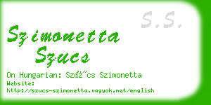 szimonetta szucs business card
